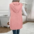 thumbnail image 6 of Fashion Women Solid Color Vest Sleeveless Open Front Long Cardigan Plus Size Flannel Coat Winter Warm Fuzzy Coat with Pockets Sleeveless Fleece Jacket Long Warm Winter Coat Outerwear, 6 of 8
