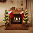 thumbnail image 3 of Gymax 2PCS 4 ft Pre-Lit Artificial Spiral Christmas Tree Entrance Tree w/ LED Lights, 3 of 10