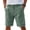Green, variant on Sheghy Mens Shorts 100%Cotton Men's Solid Color Button-Up Casual Everyday Breathable Straight Shorts for Summer