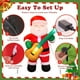 thumbnail image 5 of Papá Noel inflable navideño con guitarra de 2 m para decoración exterior, 5 of 6