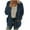 New-Dark Blue, variant on asdoklhq Womes Plus Clothing Clearance Women Casual Plus Size Plush Sweater Pockets Outerwear Buttons Cardigan Coat