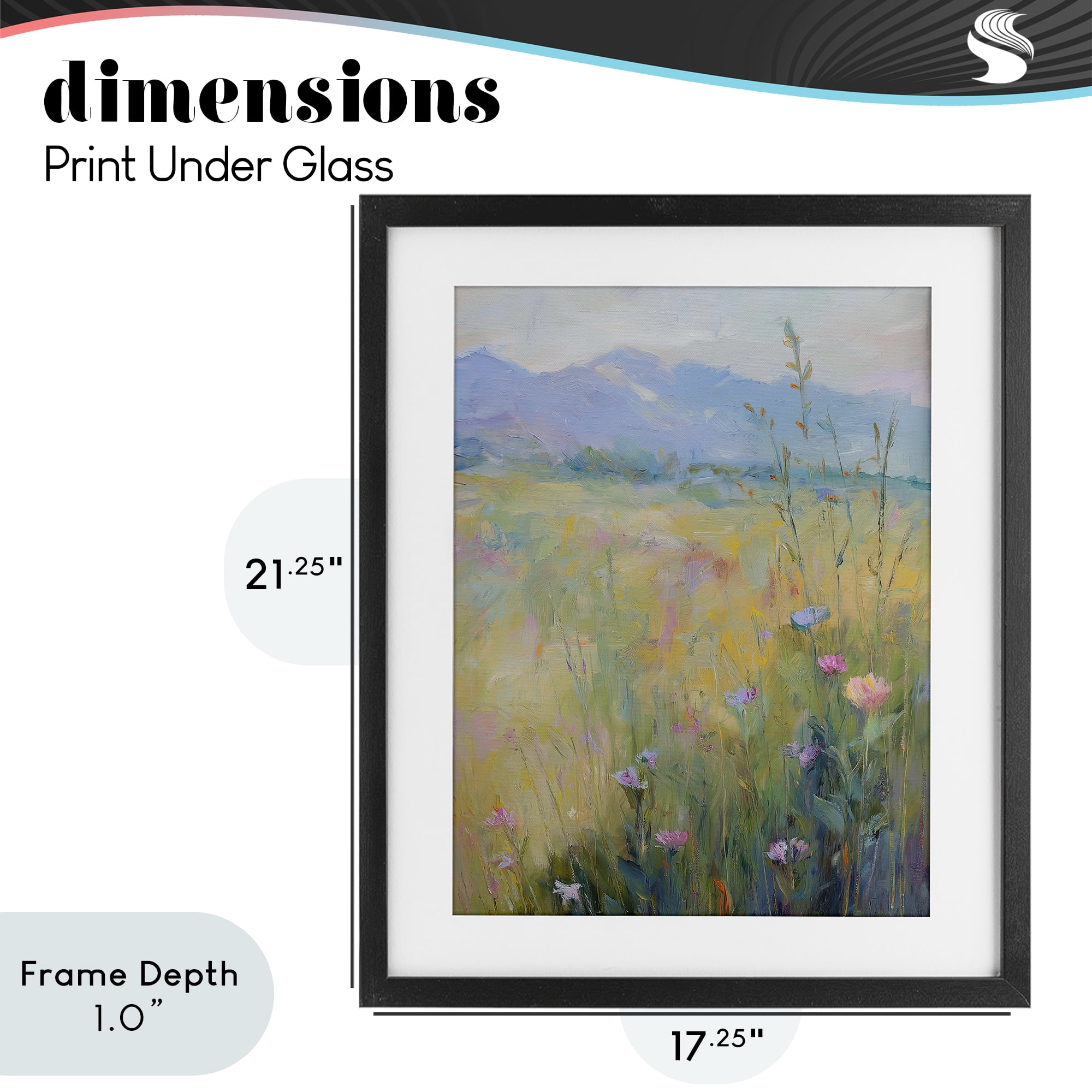 Stupell Industries Peaceful Meadow's Embrace Black Framed Print Under Glass, design by Svetlana Aleynikova