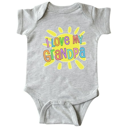 

Inktastic I Love my Grandpa- sun and rainbow letters Gift Baby Boy or Baby Girl Bodysuit