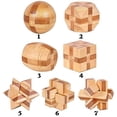 thumbnail image 4 of Juguete Kongming Lock Brain de madera azul para adultos y niños, 4 of 5