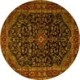 thumbnail image 1 of Ahgly Company Machine Washable Indoor Round Persian Yellow Traditional Area Rugs, 3' Round, 1 of 4
