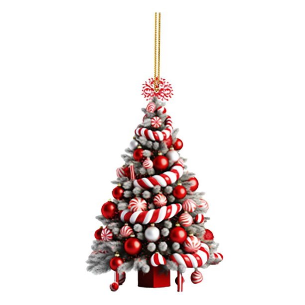 Artículos Colgantes De Acrílico Adorno navideño plano acrílico para coche o árbol de Navidad, ideal para decorar el hogar y la oficina (1 unidad). Rkxzt
