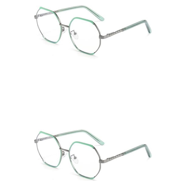 Sonducket Gafas de lectura, gafas de lectura, lentes antiazules, protección de polígono de gran tamaño, suministros de oficina con luz azul, Type1 NO1