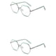 thumbnail image 3 of Qarigey Gafas de lectura, gafas de lectura, lentes antiazules, polígono cuadrado de gran tamaño, suministros de oficina para mujeres, diseño Type1 NO1, 3 of 6