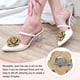 thumbnail image 4 of Uxcell 1-Set Clips Decorativos para Zapatos en Forma de Rosa, Broches de Flor de Moda de Cuero Sintético Desmontables [Tono Dorado y Plateado], 4 of 7
