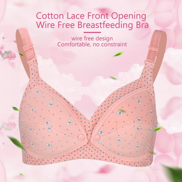 LYUMO LYUMO Cotton Breast Feeding Maternity Nursing Bra Sleep Bras