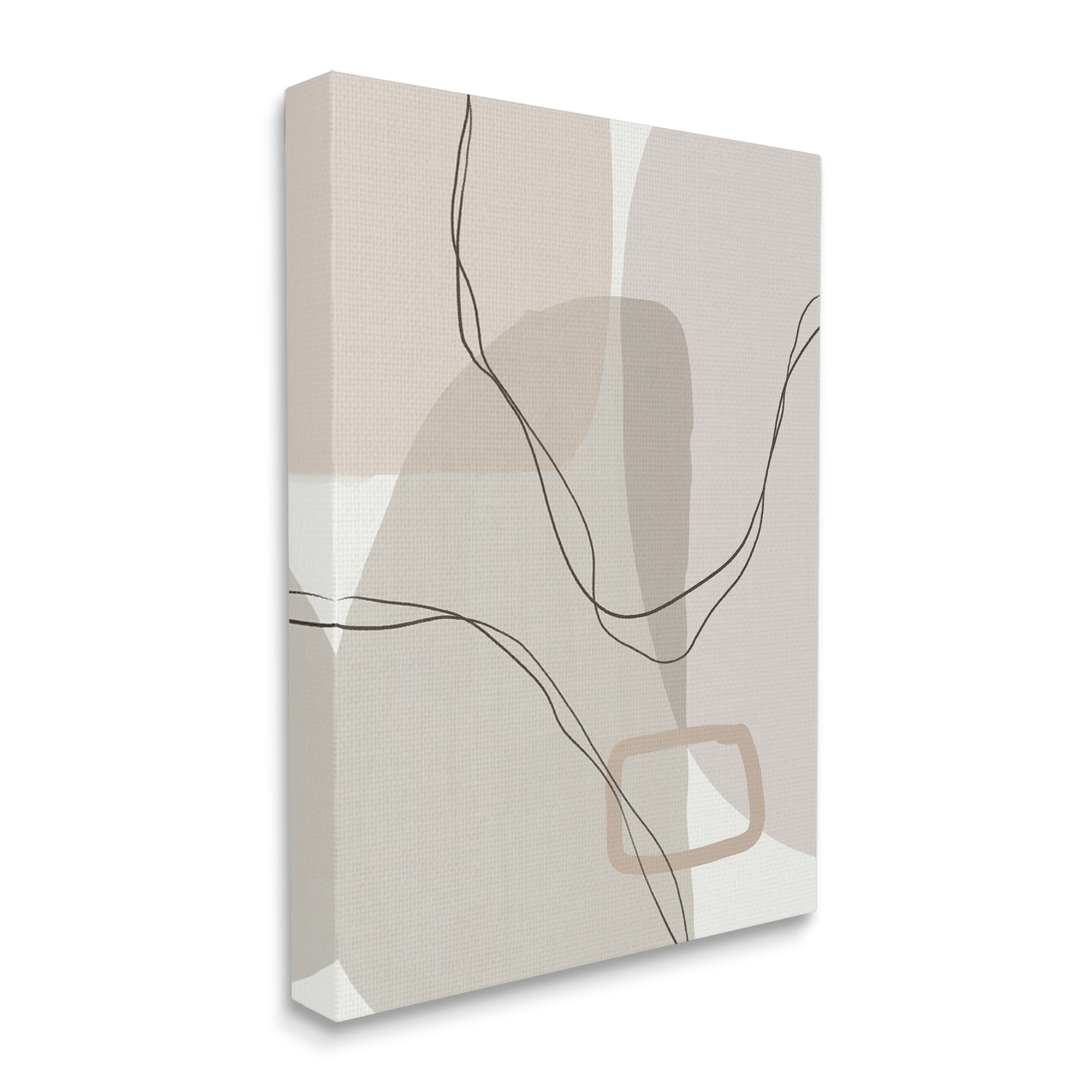 Stupell Industries Abstract Layered Shapes Brown Tan Modern Arrangement, 36 x 48, Design by Urban Epiphany
