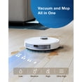 thumbnail image 2 of Robot aspirador y fregona ECOVACS DEEBOT N10 PLUS con vaciado automático, limpieza manos libres durante 60 días, succión de 3800 Pa, autonomía máxima de 330 minutos, mapeo preciso con sensores Lidar y, 2 of 5