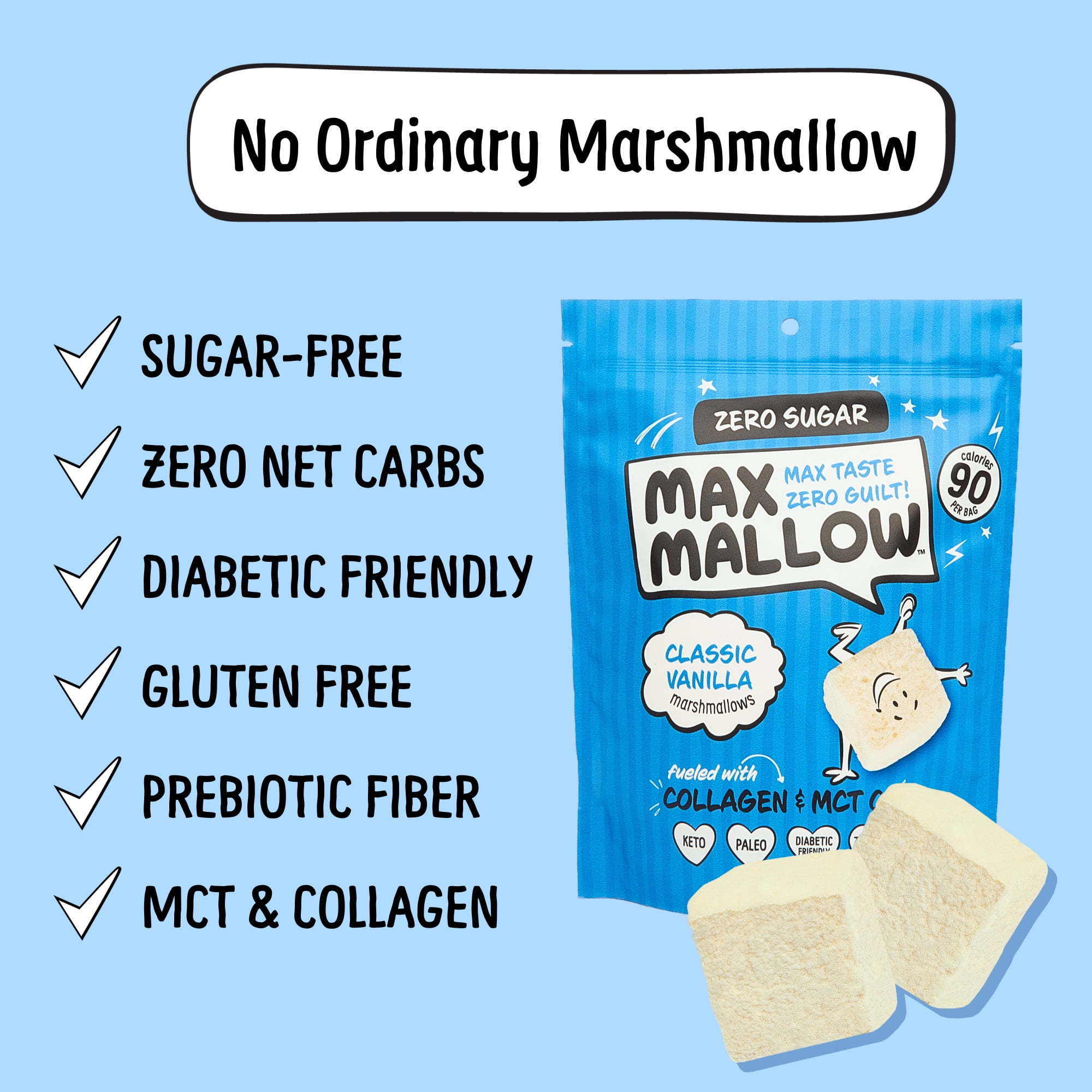 Know Brainer Keto Gluten-Free Treats, Max Mallow Low Carb
