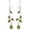 Green, variant on Grandest Birch Elegant Women Faux Gemstone Inlaid Leaves Hook Earrings Party Banquet Jewelry Alloy, Faux Gemstone Purple