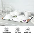 thumbnail image 7 of Yayeee Dish Drying Mat for Kitchen Counter 16"x18" Microfiber Absorbent Pad, Purple Vegetables Pattern, 7 of 7