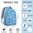thumbnail image 6 of Cute Baby Whale and Shark Backpack Durable Waterproof Composite Oxford Cloth with Blue Hand Drawn Nautical Creatures, Adjustable Straps, Large Capacity for Outdoor and School Use, 6 of 6