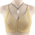 thumbnail image 4 of Fsqjgq Sports Bras for Women Plus Size Front Zipper Adjustable Straps No Underwire Push Up Bras Large Bust Lightly Lined Comfort Bra Underwear Beige Size 38, 4 of 4