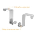 thumbnail image 4 of Ganchos para Puerta, 2 piezas - Ganchos de Puerta de Acero Inoxidable, Ganchos Dobles en Forma de S para Colgar Ropa (Plata), 4 of 5