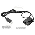 thumbnail image 2 of Batería ficticia 2X -E8 con cable adaptador USB de repuesto para banco de energía de CC LP-E8 para DSLR 550D, 600D, 650D y 700D, 2 of 8