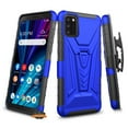 thumbnail image 2 of For Cricket Ovation 3, AT&T Motivate Max Swivel Belt Clip Holster with Built-in Kickstand, Heavy Duty Hybrid 3in1 Shockproof Phone Case Cover by Xpression - Blue, 2 of 9