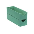 thumbnail image 4 of Household Essentials 2-Pack of Drawer Organizers, Sturdy Chipboard With Soft Polyester Cover, Handy and Fashionable Organization Solution, 3” H x 4” W x 12” D, Seafoam Green, 4 of 9