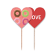 thumbnail image 1 of Cuatro dona grupo postre patron Palillos de dientes bandera etiqueta de amor selección de pastelitos, 1 of 4