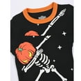 thumbnail image 5 of Emy Dola Halloween Little Boy Girl Glow in the Dark Sleepwear Cotton Toddler Kids 2-Pieces Pajamas Sets Skeleton Outfits, 5 of 8