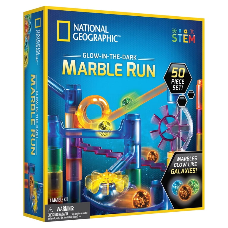 National Geographic Glowing Marble Run, 50-Piece Set photo 1