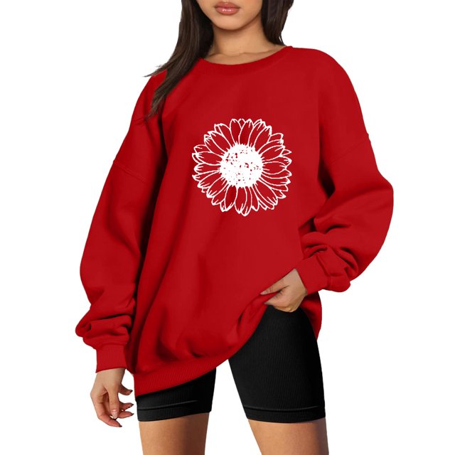 Gibobby Sudaderas para Mujer Sudadera Deportiva con Capucha Sudadera para Mujer(Rojo,XG)