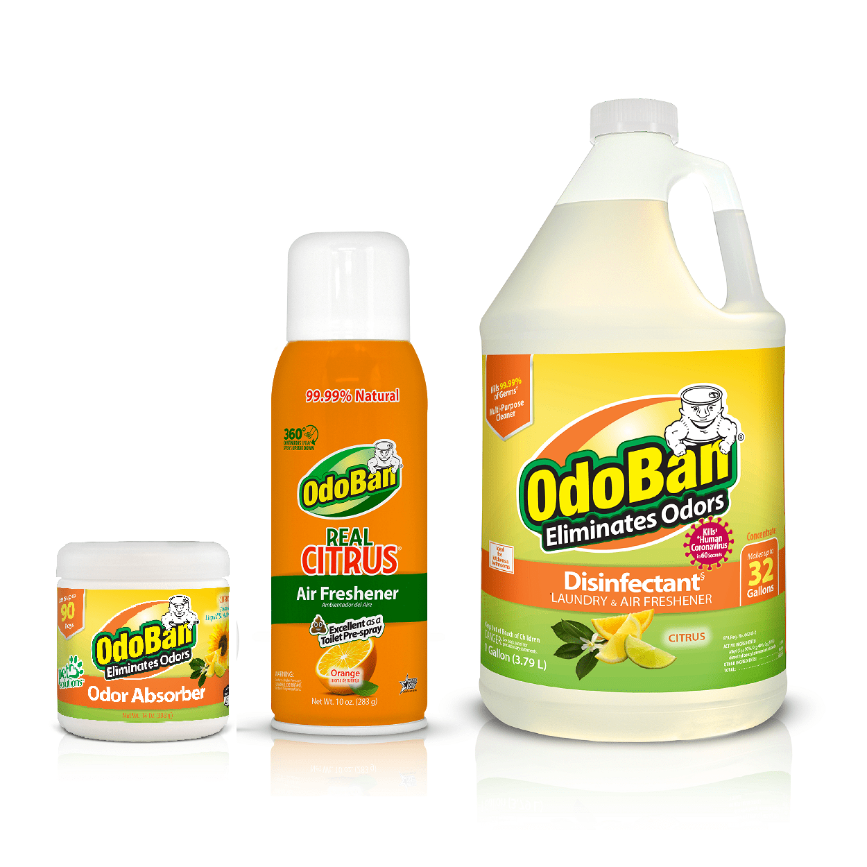 OdoBan Aroma Eliminator Set, 10 Ounce 360Degree Continuous Spray