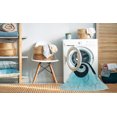 thumbnail image 2 of Ahgly Company Tapis d'Intérieur Ronds Lavables à la Machine, Style Transitionnel, Bleu Geai Bleu, Tapis de Zone, 8 Pieds Rond, 2 of 7