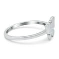 thumbnail image 2 of Butterfly Band Ring Lab Created White Opal 925 Sterling Silver Size 4, 2 of 6