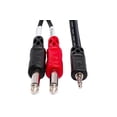 thumbnail image 4 of Cable de Conexión Estéreo Hosa Negro 3.5 mm TRS a Doble 1/4 Pulgada TS 91.50 cm 1-Pack, 4 of 4