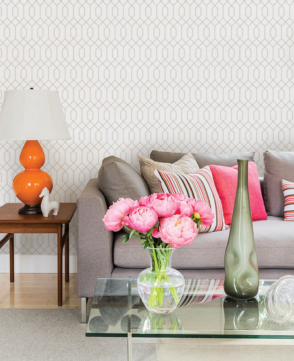 Geometric Hexagon Peel and Stick Wallpaper - Walmart.com - Walmart.com