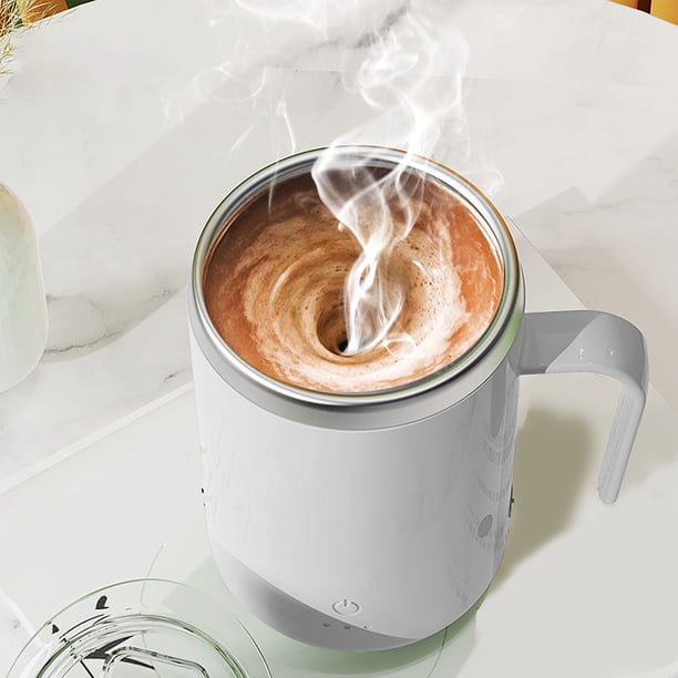 Electrodomésticos Taza de café con agitación magnética automática, taza mezcladora giratoria para viajes de oficina en casa Taza de café automezcladora de acero inoxidable Taza de café eléctrica