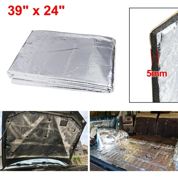 197mil Car Tailgate Heat Sound Deadener Insulation Mat 39" x 24"
