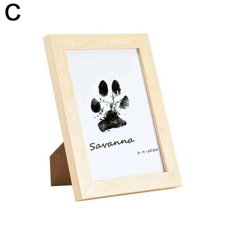 Paw Print Kit for Dog Cat Large Pawprints Area Pet Paw Print Impression Kit with Soft Clay DIY Dog Print Kit Pawprint Keepsake Frame for Pets Personalized Dog Cat Gifts Q5W8 Walmart