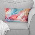 thumbnail image 1 of Designart "Mirage Of Colorful Curved Lines" Abstract Throw Pillow - Modern Pillow For Couch - Insert And Pillows Covers For Living Room Decor, 1 of 5