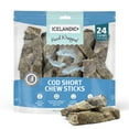 thumbnail image 6 of Icelandic+ Cod Skin Short Chew Sticks 5" - 24 Pack Bag - Dog Treats, Hand Wrapped Long-lasting Chews, Air-Dried Single Ingredient, No Preservatives, 6 of 6