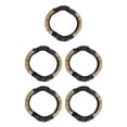 thumbnail image 1 of Ruiboury Universal 15 38cm PU Leather Auto Car Steering Wheel Cover Non-slip UK Random Black Beige 5Set, 1 of 6