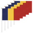thumbnail image 1 of Banderas de Rumania ASUNO, 20 unidades, 14 x 21 cm, poliéster, 1 of 7