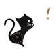 thumbnail image 1 of Reloj De Pared De Gato Acrílico Con Escultura De Metal En Forma De Hoja, Adorno Decorativo Moderno De Dibujos Animados Para Sala De Estar, Mesa, Fiesta, Hogar, Estilo Nórdico Creativo., 1 of 8