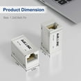 thumbnail image 4 of iwillink 2-Pack Cat6 RJ45 Shielded Coupler, Inline Ethernet Coupler, Female to Female Ethernet Extender Adapter in Sliver, 4 of 5