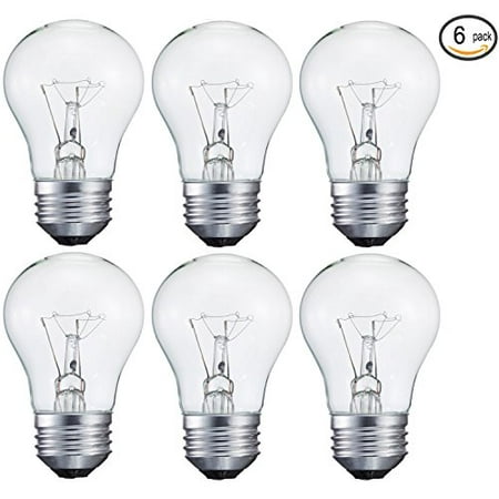 40-Watt Decorative A15 Incandescent Light Bulb, Medium (E26) Standard Household Base Crystal Clear