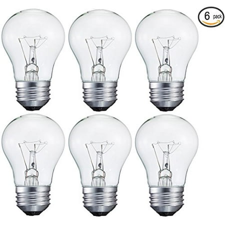 40-Watt Decorative A15 Incandescent Light Bulb, Medium (E26) Standard Household Base Crystal