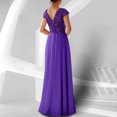 thumbnail image 7 of Ashirexll Wedding Guest Dresses for Women Sequined Chiffon Patchwork Evening Gown Sleeveless V-Neck Long Dress Purple XXL, 7 of 7