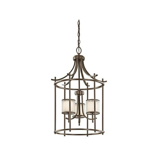 Kichler 43139MIZ 3 Light Large Foyer Pendant, Mission Bronze