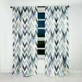 thumbnail image 4 of Designart "Monochrome Herringbone" Chevron Room Darkening Curtain Single Panel, 4 of 6