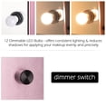 thumbnail image 5 of Byootique Lighted Hollywood Vanity Mirror 12pcs Dimmable LED Tabletop Wall Mount Makeup, 5 of 12