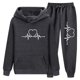 thumbnail image 1 of Gibobby Conjuntos de sudadera con bloques Patrones de fútbol Mujeres Casual Manga Larga Sudadera con Capucha Sudadera Chándal Jogger Pantalones de Chándal Uni(Gris oscuro,M), 1 of 3